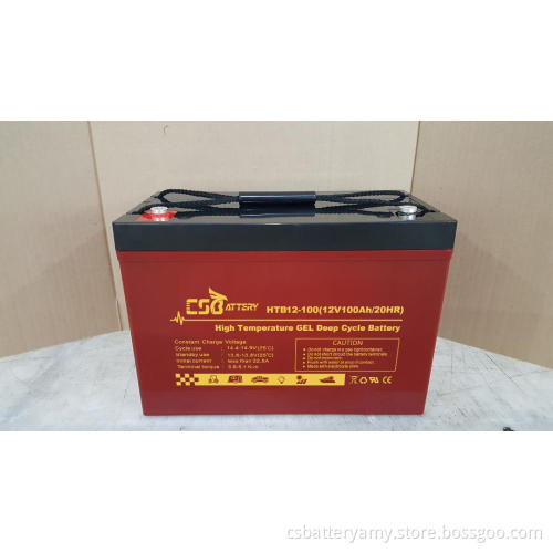 CSBattery 12V100ah High-Temp Deep Cycle Gel Battery